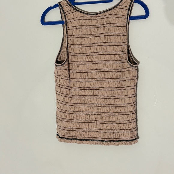 FP Movement by Free People Beige and Black Smocked Tank Top - Size L - Picture 4 of 4